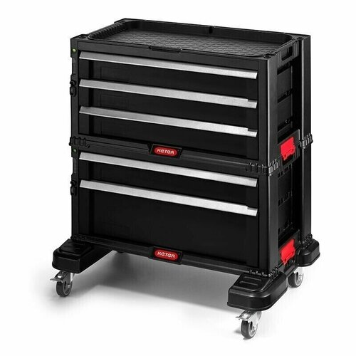 Ящик с выдвижными ящиками KETER 5 Drawers Tool Chest Set ящик для инструмента stanley pro mobile tool chest 1 97 503 с колесами