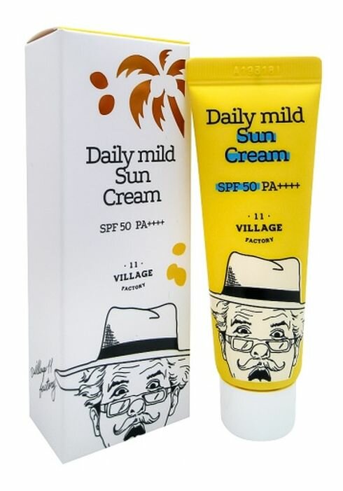 Village 11 Factory Солнцезащитный крем для ежедневного применения Daily Mild Sun Cream SPF50+ PA++++, 25 мл
