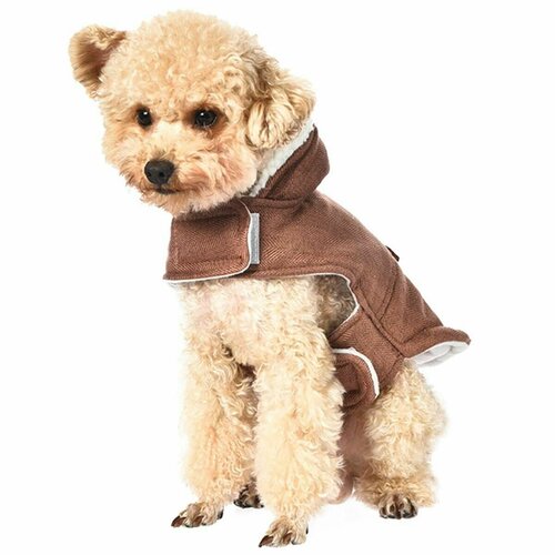 Куртка для собак Pet-it, джинсовая, коричневая, М, 30см, 1 шт