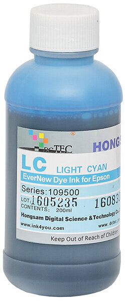 Чернила DCTec водорастворимые Epson Pro7900 EverNew Light Cyan (светло-голубой) 200 мл