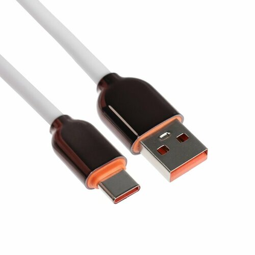Кабель Type-C - USB 6 A оплётка PVC 1 метр белый 463₽