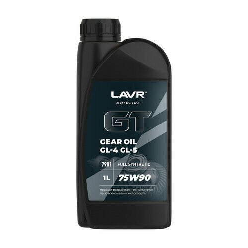 Трансмиссионное масло LAVR MOTO GT GEAR OIL 75W-90 GL-4GL-5 1 л Ln7901 1709₽