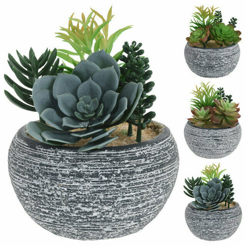 Растение искусственное Суккулент в горшке 17см в асс-те 3011₽