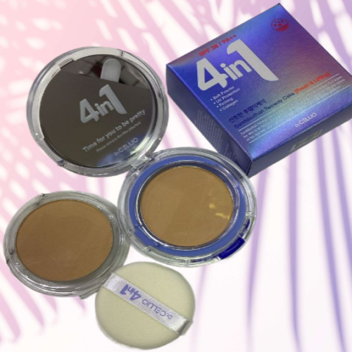 Dr.Cellio Пудра для лица с запасным блоком 4 IN 1 SANDDEUTHAN TWOWAYCAKE Fresh&Lifting #23 SPF28/PA++