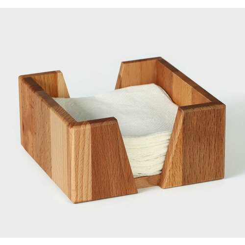 Салфетница деревянная Adelica, 14*14*7 см, бук