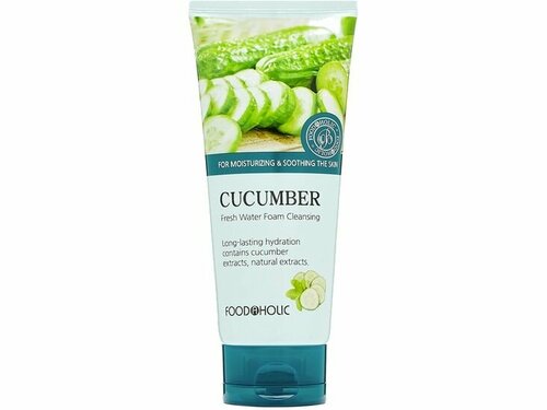 Пенка для умывания с экстрактом огурца FoodaHolic Cucumber fresh water foam cleansing