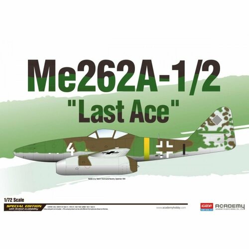 Academy сборная модель 12542 Me262A-1/2 Last Ace Special Edition 1:72