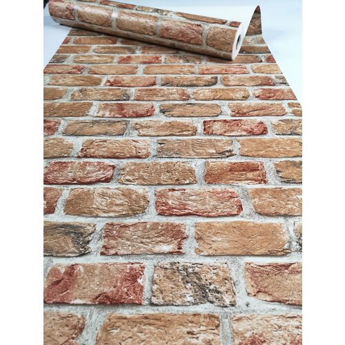 Обои виниловые под кирпич для кухни моющиеся белые лофт 3D-эффект 053х10м AURORA B61O-OO 1292₽