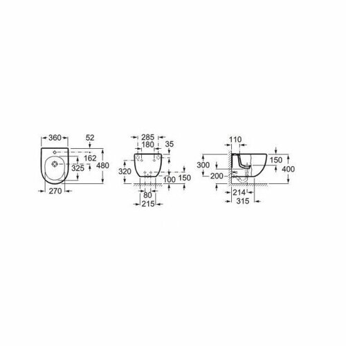 Биде подвесное Roca Meridian Compact 357246000