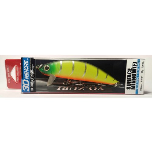 Воблер Yo-Zuri Inshore minnow (F) салатовый для хищника воблер yo zuri r847 sbsh zombi minnow f821