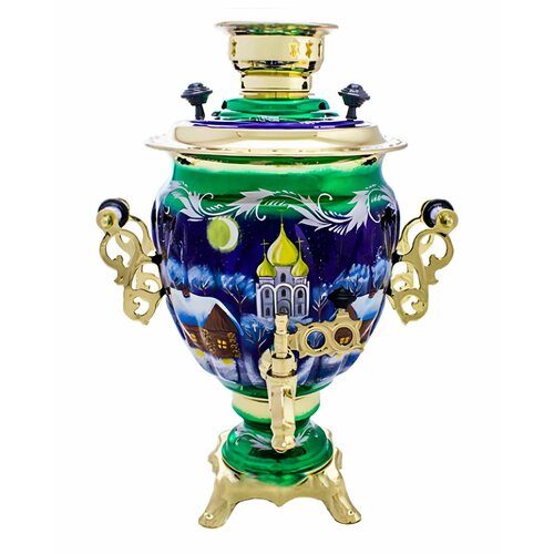 Самовар электрический 3 литра с художественной росписью 