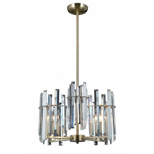 Люстра VEGA E14 4x40W 220V античная латунь