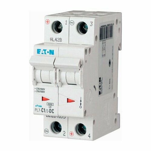 Автоматический выключатель Eaton PL7-C1 2-DC автоматический выключатель eaton pl7 c2 3