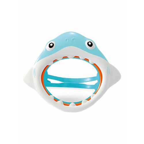 маска для плавания детская комплект 2шт от 3 8 лет intex 55983 Маска для плавания Акула голубая (3-8 лет) Intex, 55915-KR3