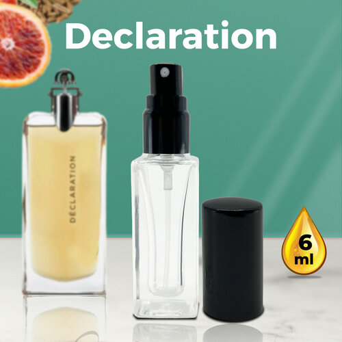 Declaration - Масляные духи мужские, 6 мл + подарок 1 мл другого аромата