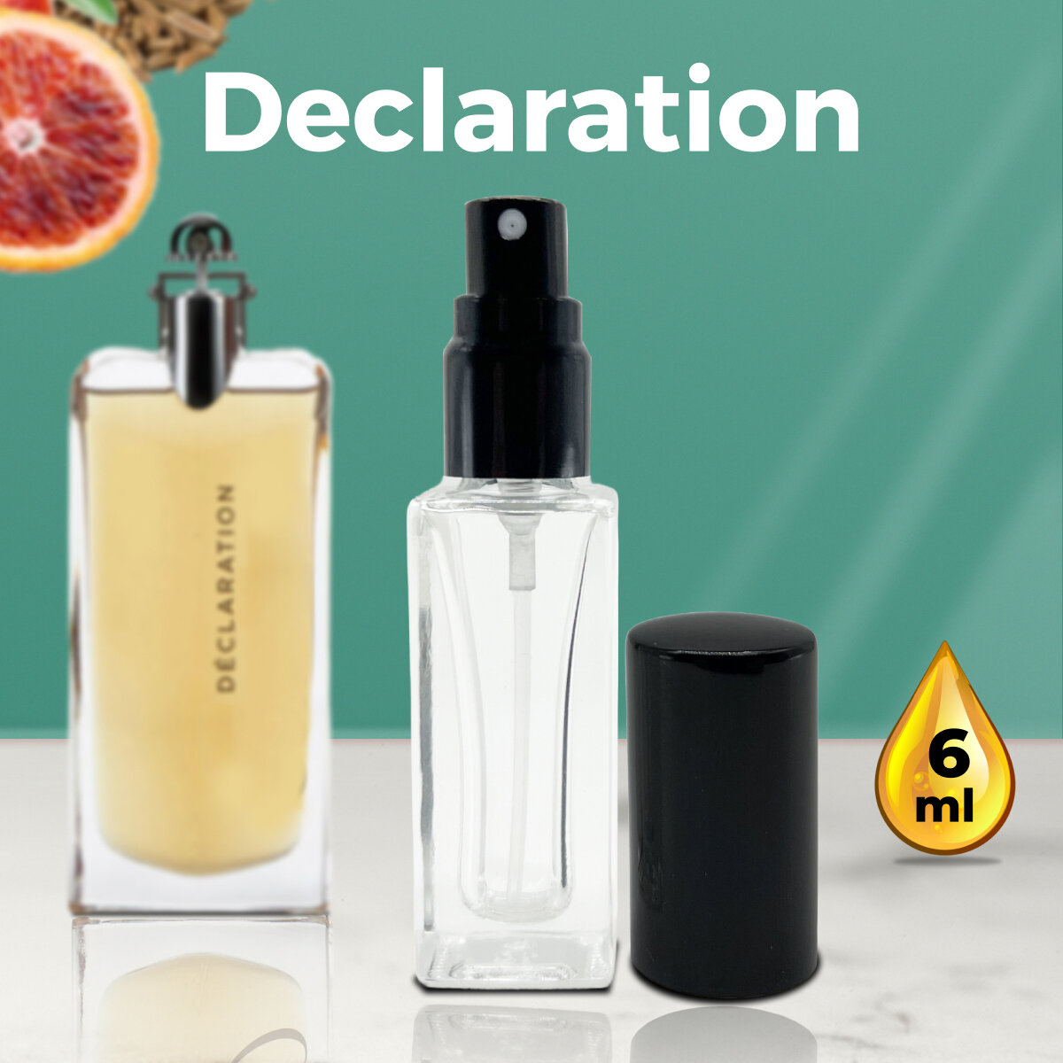 "Declaration" - Масляные духи мужские, 6 мл + подарок 1 мл другого аромата