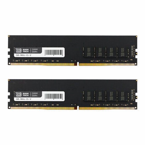 Комплект памяти DDR4 DIMM 16Gb (2x8Gb), 3200MHz BaseTech (BTD43200C22-8GN-K2) оперативная память ddr4 dimm 16gb 3200mhz 1 2v basetech btd43200c22 16gn