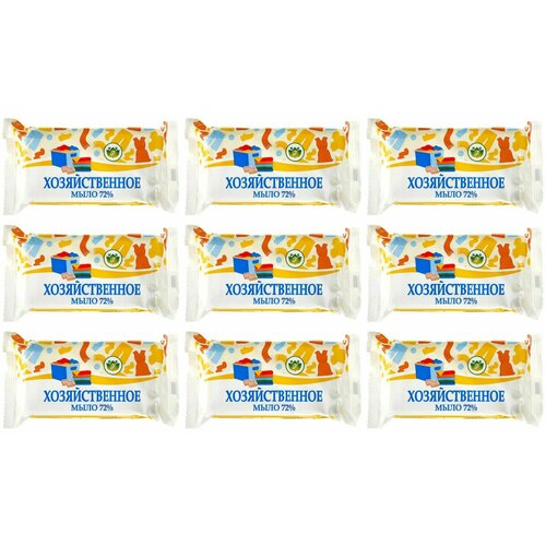 Flora Хозяйственное твердое мыло 72 в упаковке 300 гр 9 шт 690₽