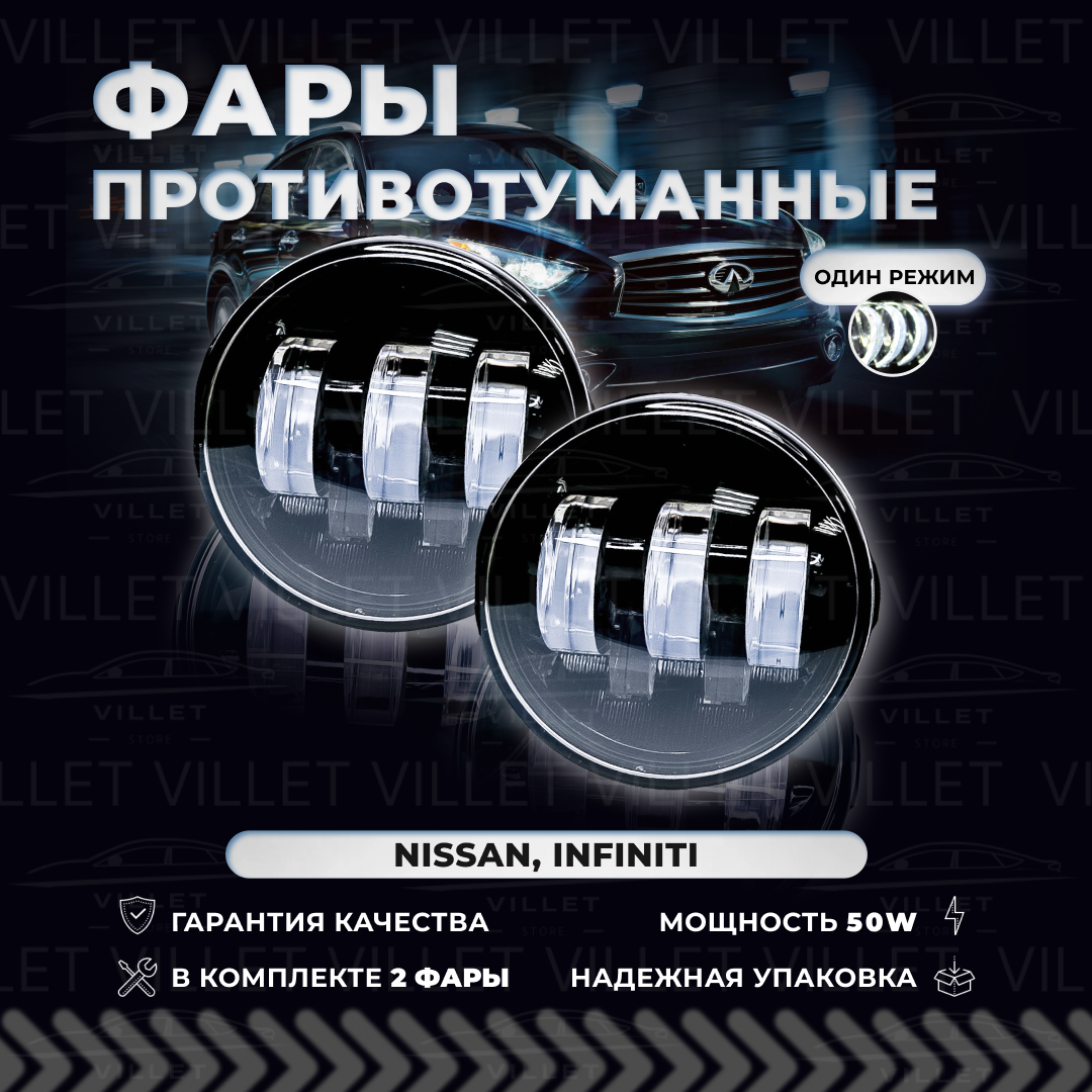 фото Противотуманные фары Ниссан Led птф Инфинити туманки