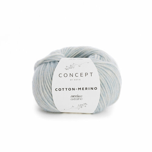 Пряжа для вязания Katia Cotton-Merino (127 Sky blue)