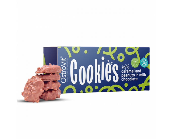 Cookies with Caramel and Peanuts in Milk Chocolate 100 g