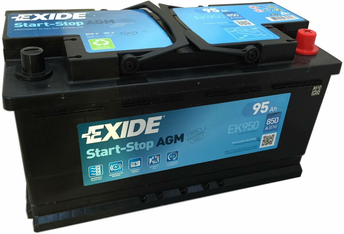 Аккумулятор легковой "EXIDE" Start-Stop AGM 95Ач о/п L5 - фото №15
