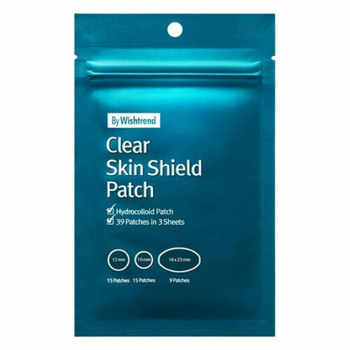 By Wishtrend Патчи противовоспалительные от прыщей - Clear skin shield patch, 39шт