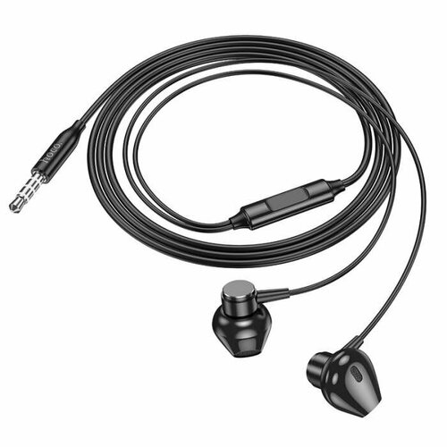 Проводные наушники 3.5 Hoco M125 черные наушники hoco m125 smart metal universal earphones with microphone черные