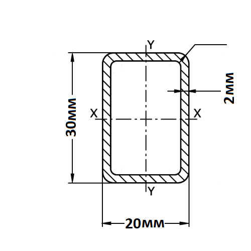 Труба профильная 30х20х2 мм
