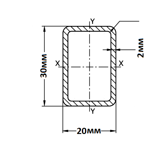Труба профильная 30х20х2 мм