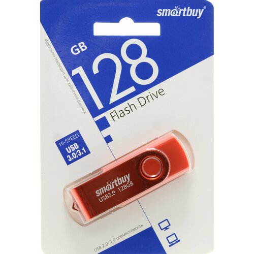 Флешка 128 ГБ USB 30 Smartbuy Twist Red 1008₽