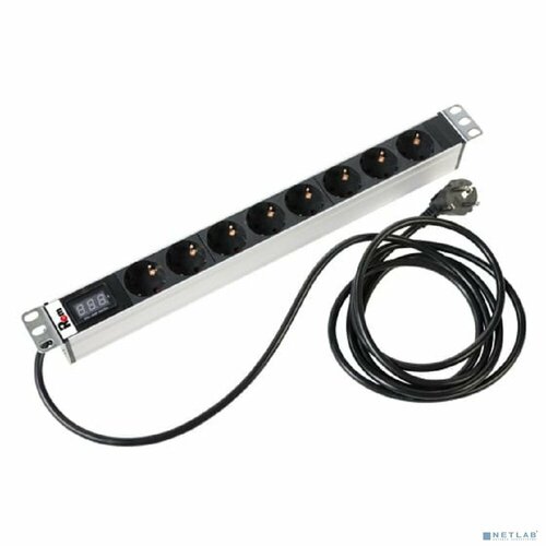 Цмо Аксессуар ЦМО Блок розеток Rem-16 с амперметром 8 Shuko 16A алюм 19 шнур 3 м R-16-8S-AM-440-3 - 8492₽