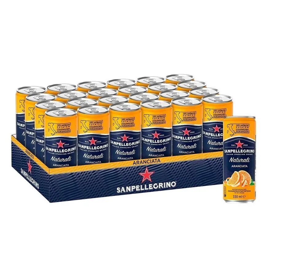 Sanpellegrino Aranciata / Апельсиновый,0.33 л. Х24 штуки