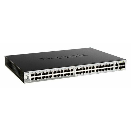 Коммутатор D-Link DGS-3130-54PSB2A PROJ L2 Managed Switch with 48 101001000Base-T ports and 2 10GBase-T ports and 4 10GBase-X SFP ports 48 PoE ports 8023af8023at 30 W PoE Budget 370W PoE Budget wit DGS-3130-54PSB2A 190528₽