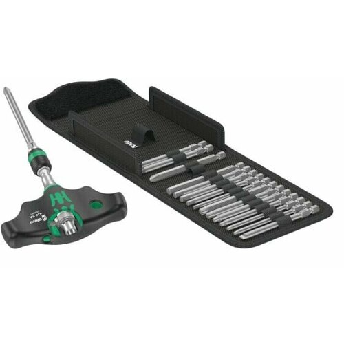 Отвертки Wera Kraftform Kompakt 400 RA Set Imperial 1 Cacciavite porta inserti 17 parti Croce