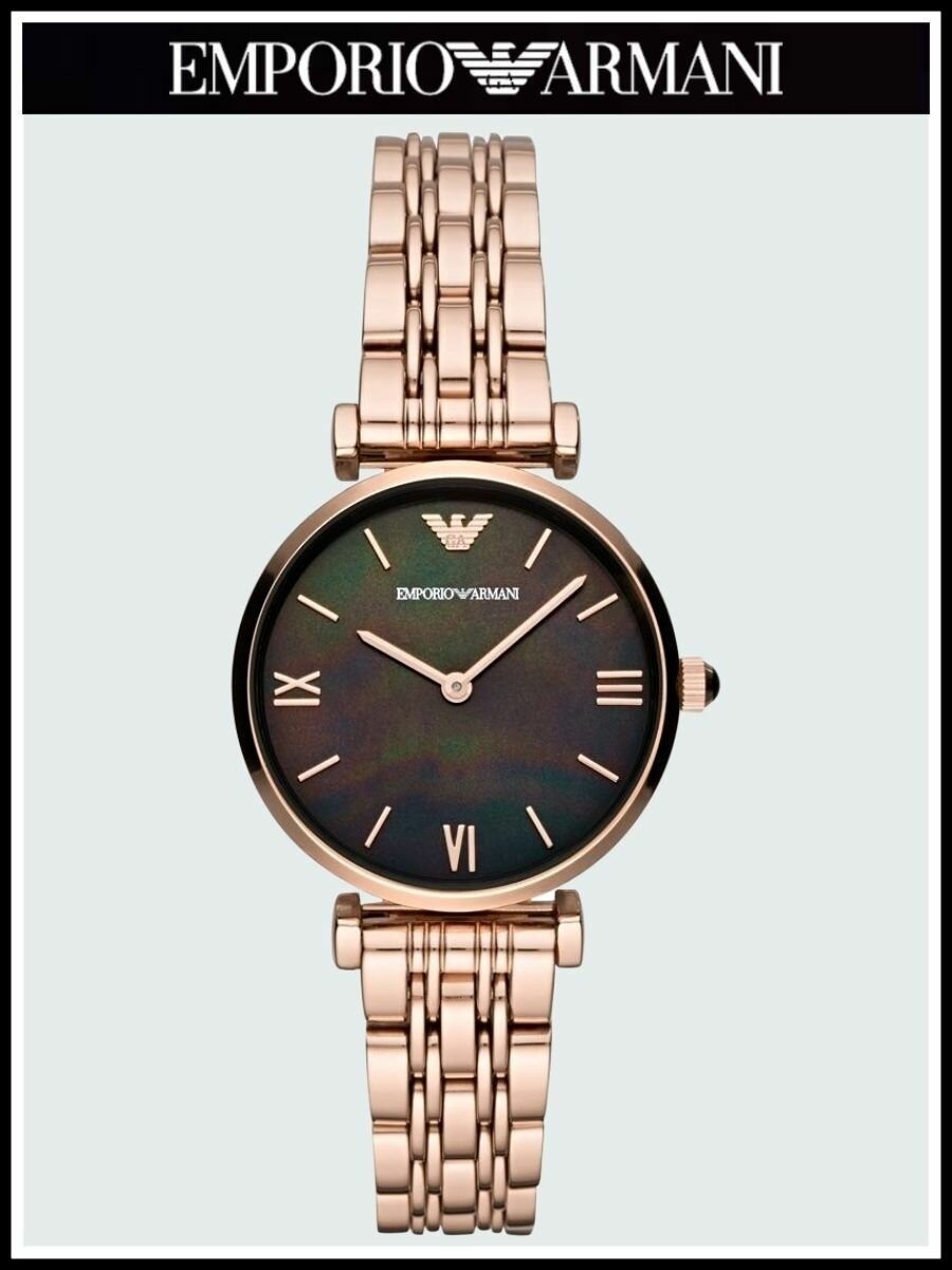 Наручные часы EMPORIO ARMANI Gianni T-Bar AR11145, черный, золотой