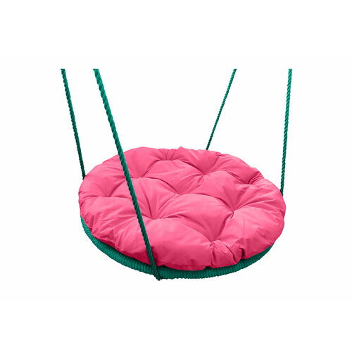 качели m group гнездо 1 2 м без оплётки розовая подушка Качели M-group гнездо с подушкой 1,2 м, с оплёткой розовая подушка