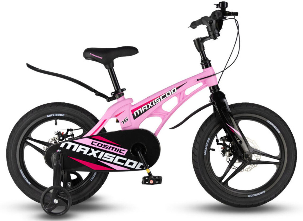 Детский велосипед Maxiscoo Cosmic Deluxe 16" (2024) 16 Розовый (100-120 см)