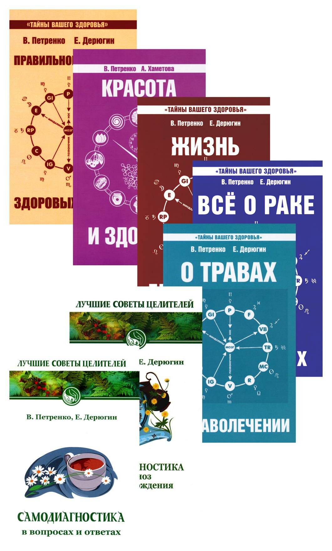 Книги о здоровье: В 7 кн: комплект. Петренко В. В, Дерюгин Е. Е, Хаметова А. Ф. Амрита-Русь