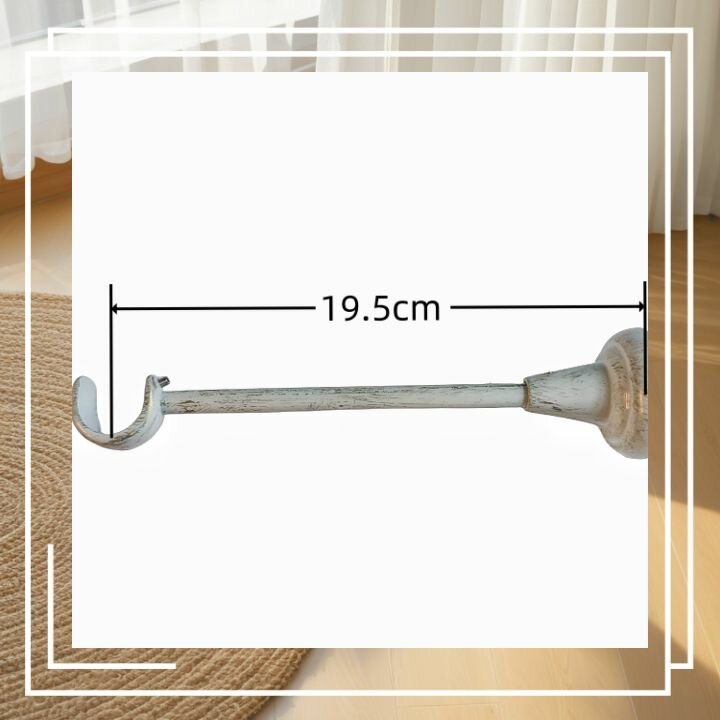 Однорядный открытый настенный кронштейн вилма галерея D25мм (2шт) Ампир белое золото — фото 1
