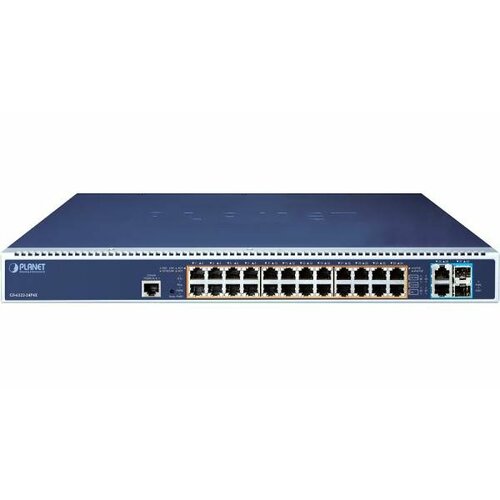 Коммутатор/ PLANET GS-6322-24P4X L3 24-Port 10/100/1000T 95W 802.3bt PoE + 2-Port 10GBASE-T + 2-Port 10G SFP+ Managed Switch with dual modular power s сетевое оборудование cisco sb sf350 24 k9 eu коммутатор 24 port 10 100 managed switch