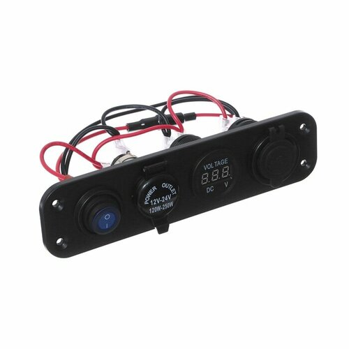 Приборная панель КНР Вольтметр прикуриватель 2 USB 21 А 5 В 2665₽