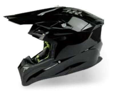 Шлем кроссовый для мотоцикла WLT, черный глянцевый, M