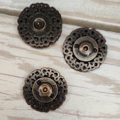 Кнопка пришивная металл 25мм медь 950₽