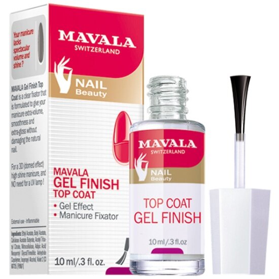 Фиксатор лака Mavala Top Coat Gel Finish/Гель Финиш 10 ml