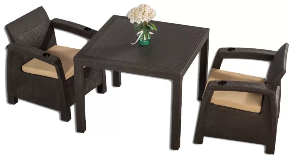 Комплект мебели Wiilla Duo Melody Set (с подушками) коричневый
