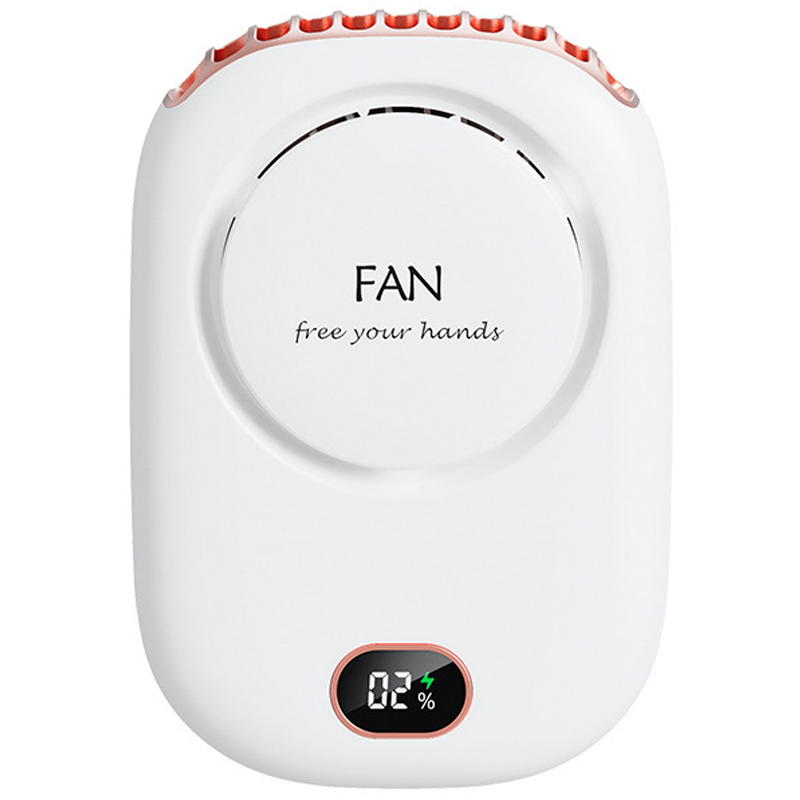 Перезаряжаемый usb-вентилятор / умный климатический контроль 3 режимов / шейный вентилятор / спортивный / белый / LED - экран