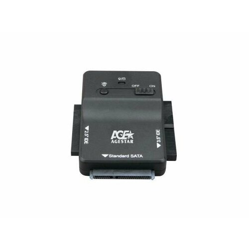 Переходник для HDD AGESTAR 3FBCP1 3.5,2.5 SATA HDD/ 2.5 SSD / 3.5,2.5 IDE HDD - USB 3.0 черный