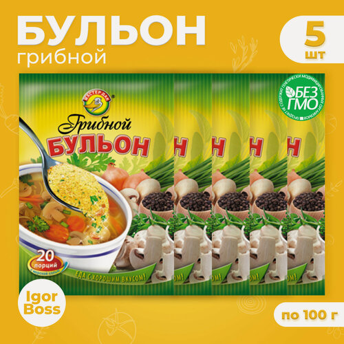 Изображение товара Бульон грибной Мастер Дак 5 штук по 100 гр