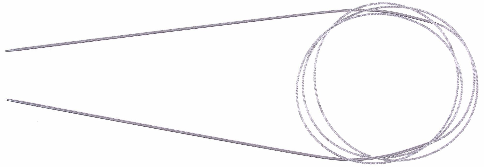 Спицы для вязания круговые GAMMA с металлической леской, d1,2мм, 80см, 1шт